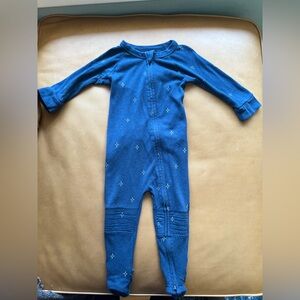 Goumi Zipper Footie in Winter Twinkle